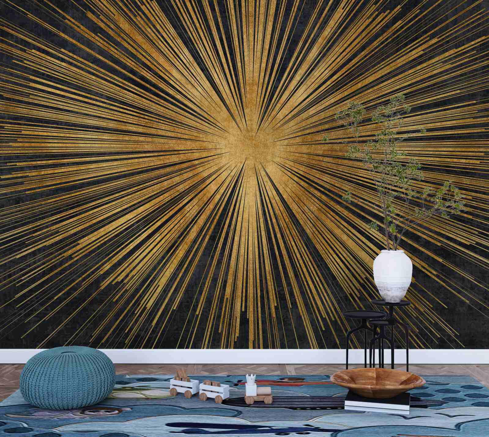 Fototapeta slnečné lúče jasne svietia pri západe slnka