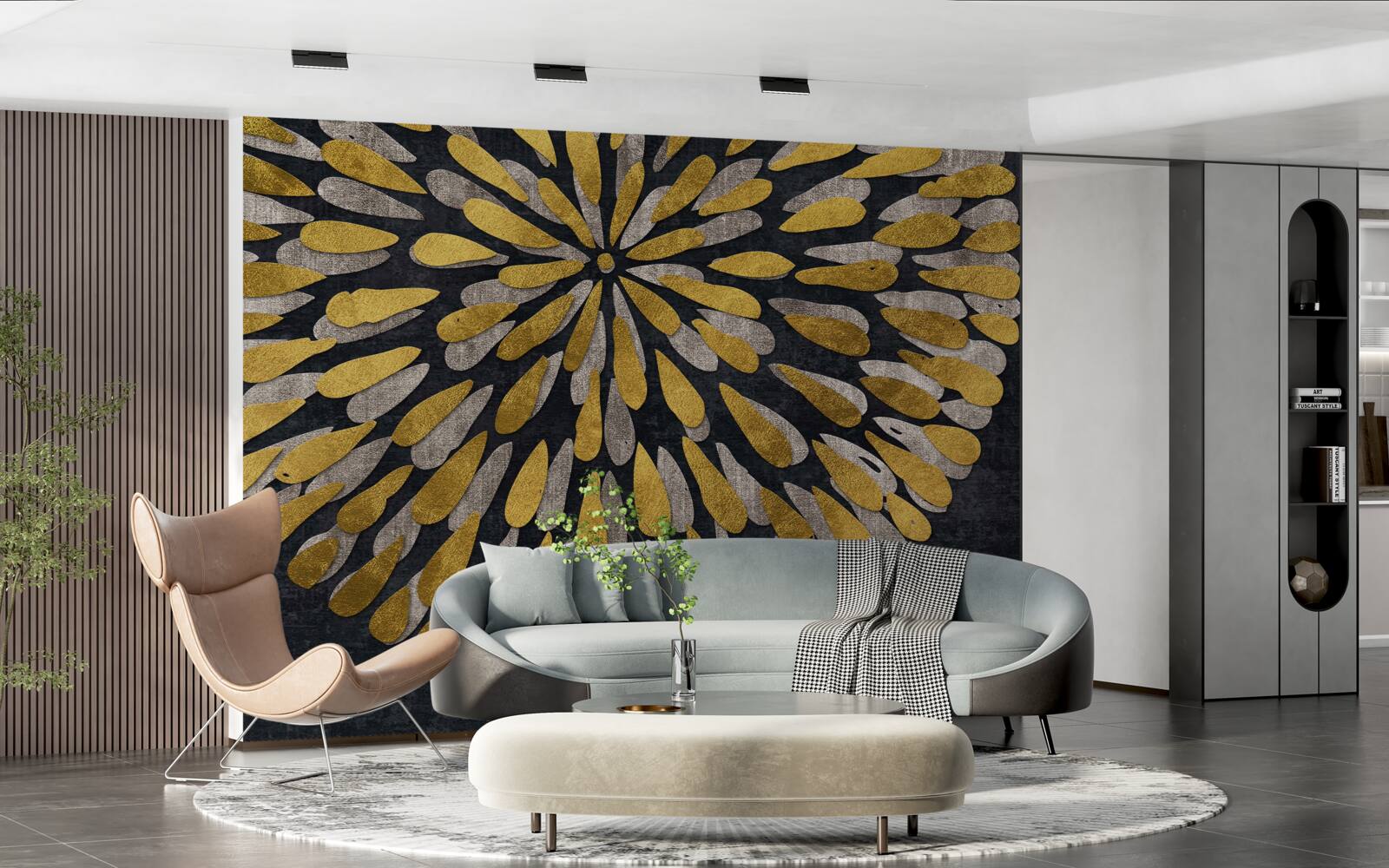 Fototapeta púpava so zlatými odtieňmi