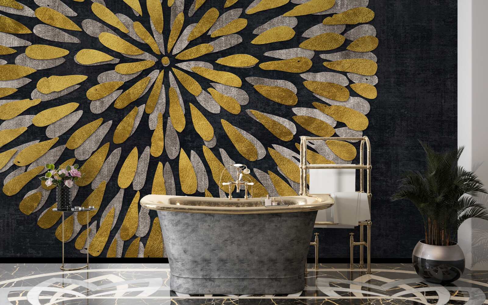 Fototapeta púpava so zlatými odtieňmi