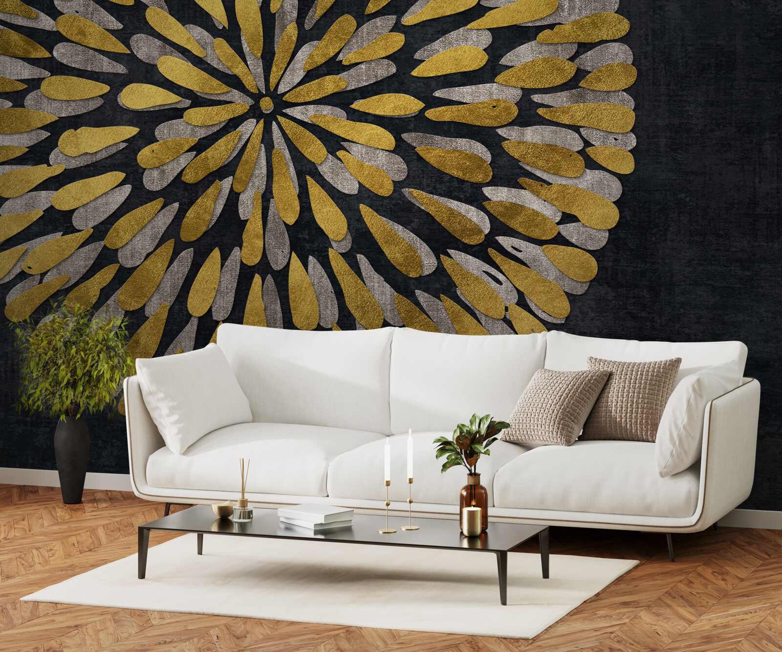 Fototapeta púpava so zlatými odtieňmi