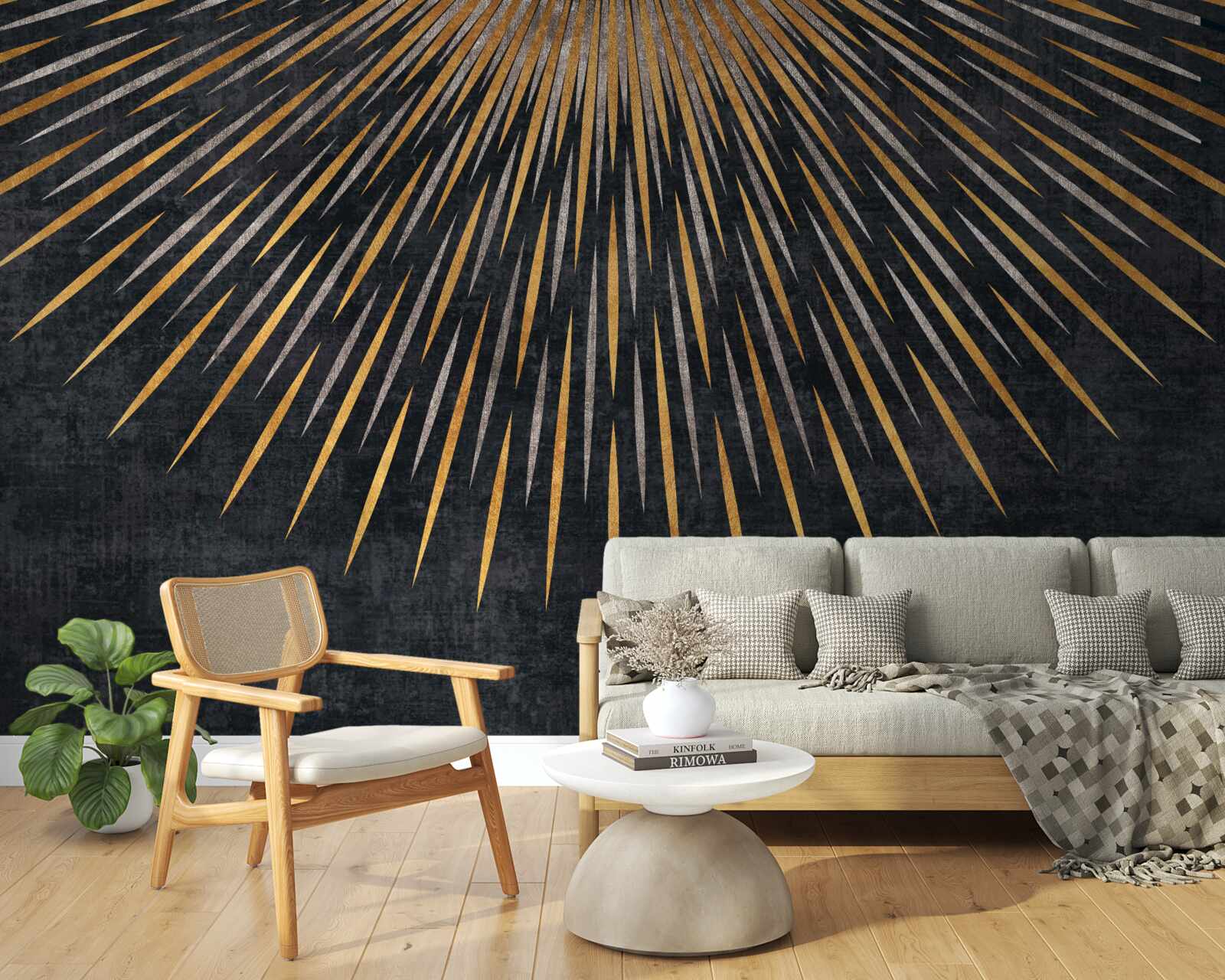 Fototapeta slnečné lúče na tmavom pozadí