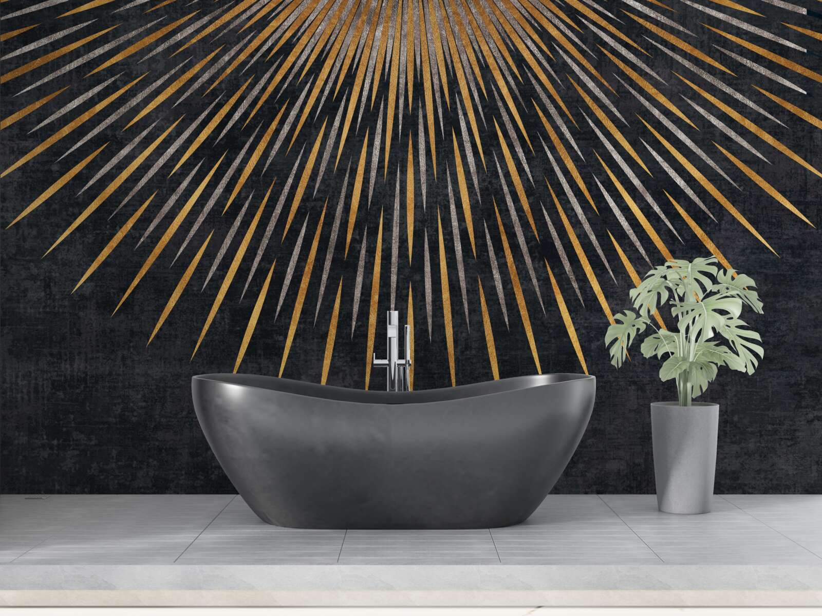 Fototapeta slnečné lúče na tmavom pozadí