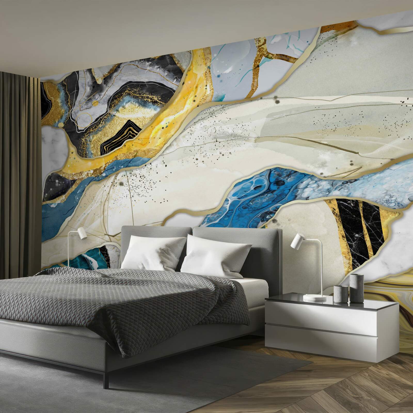 Fototapeta mramor s abstraktným geometrickým vzorom