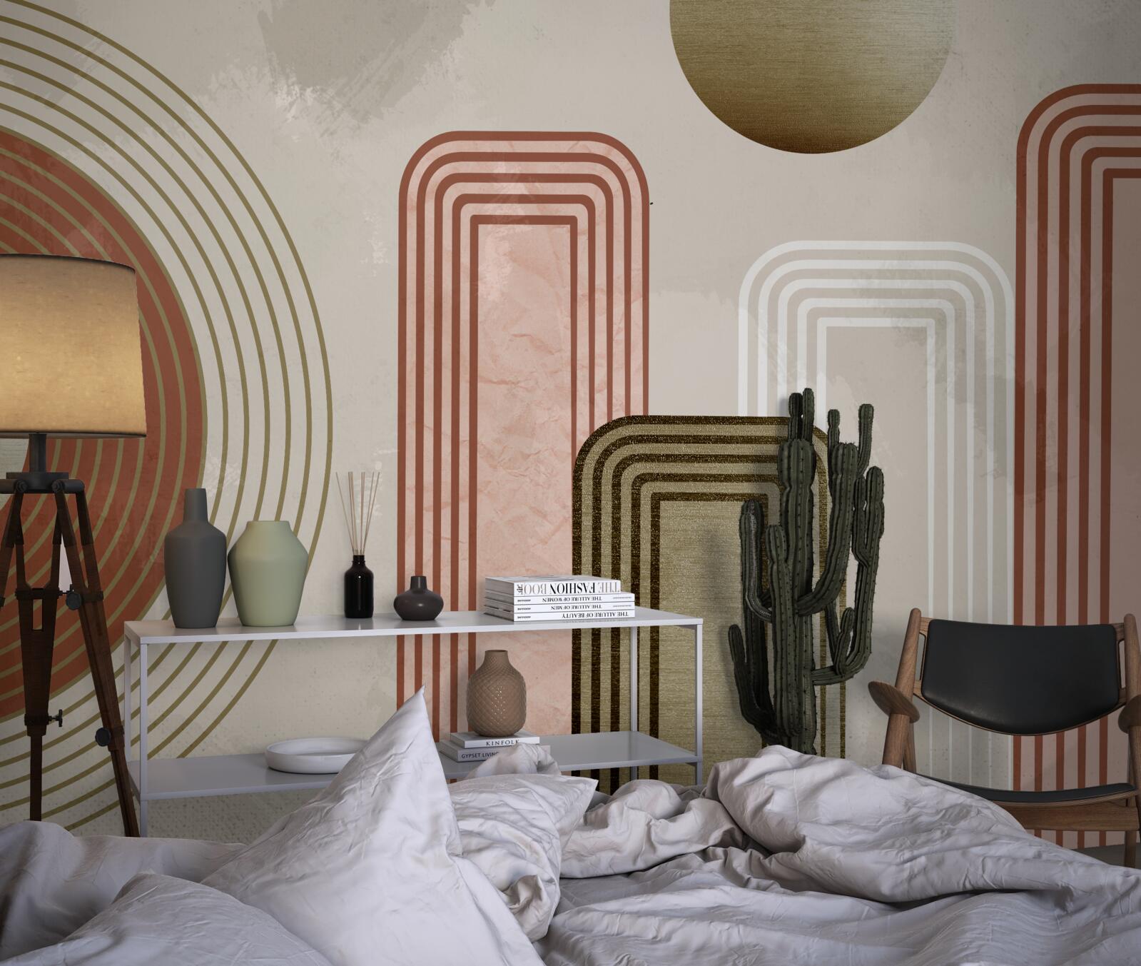 Fototapeta mäkké krivky na sivom pozadí