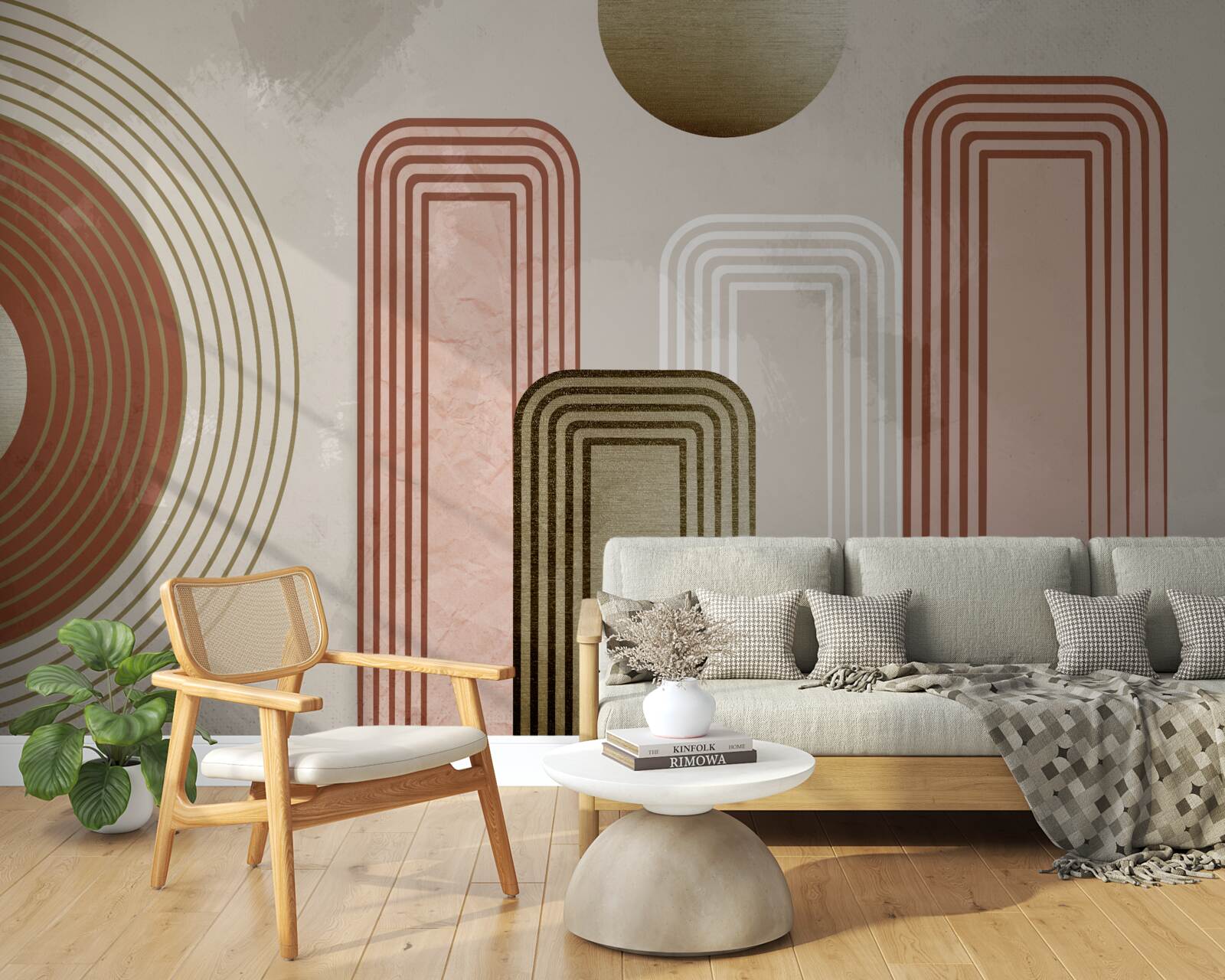 Fototapeta mäkké krivky na sivom pozadí