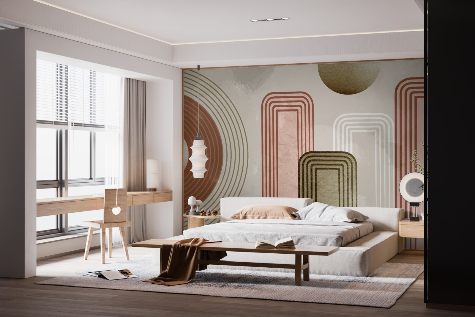 Fototapeta mäkké krivky na sivom pozadí