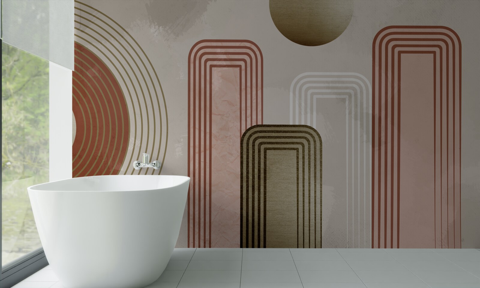 Fototapeta mäkké krivky na sivom pozadí