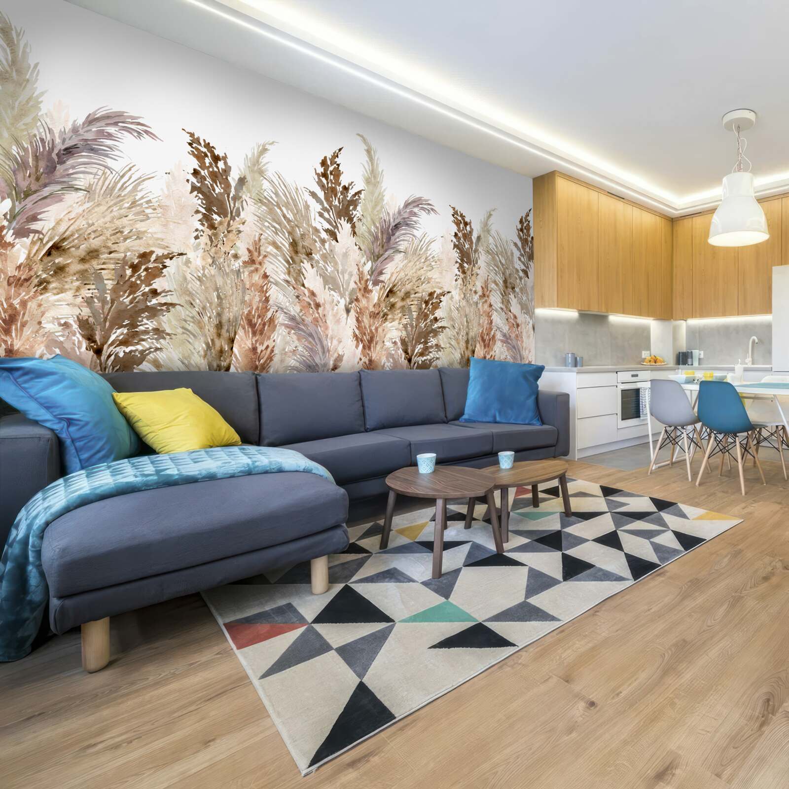 Fototapeta pole pokryté jesennou lúkou