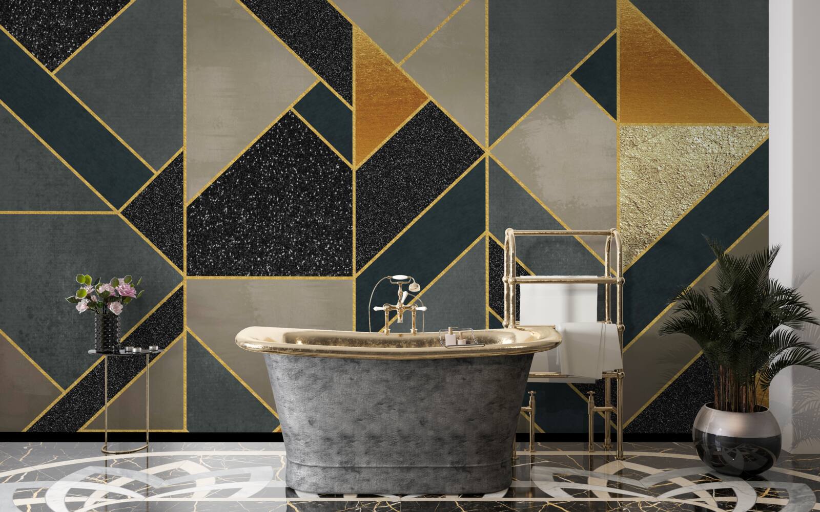 Fototapeta mozaiky v tmavých farbách