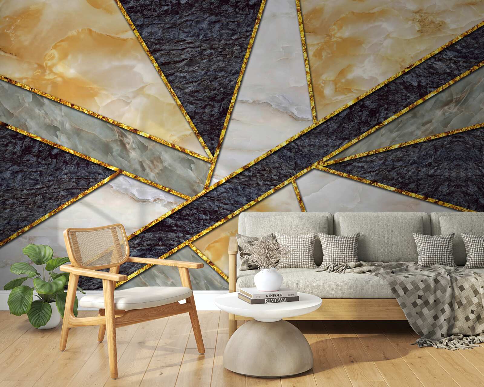 Fototapeta farebný mramor v zlatom reze