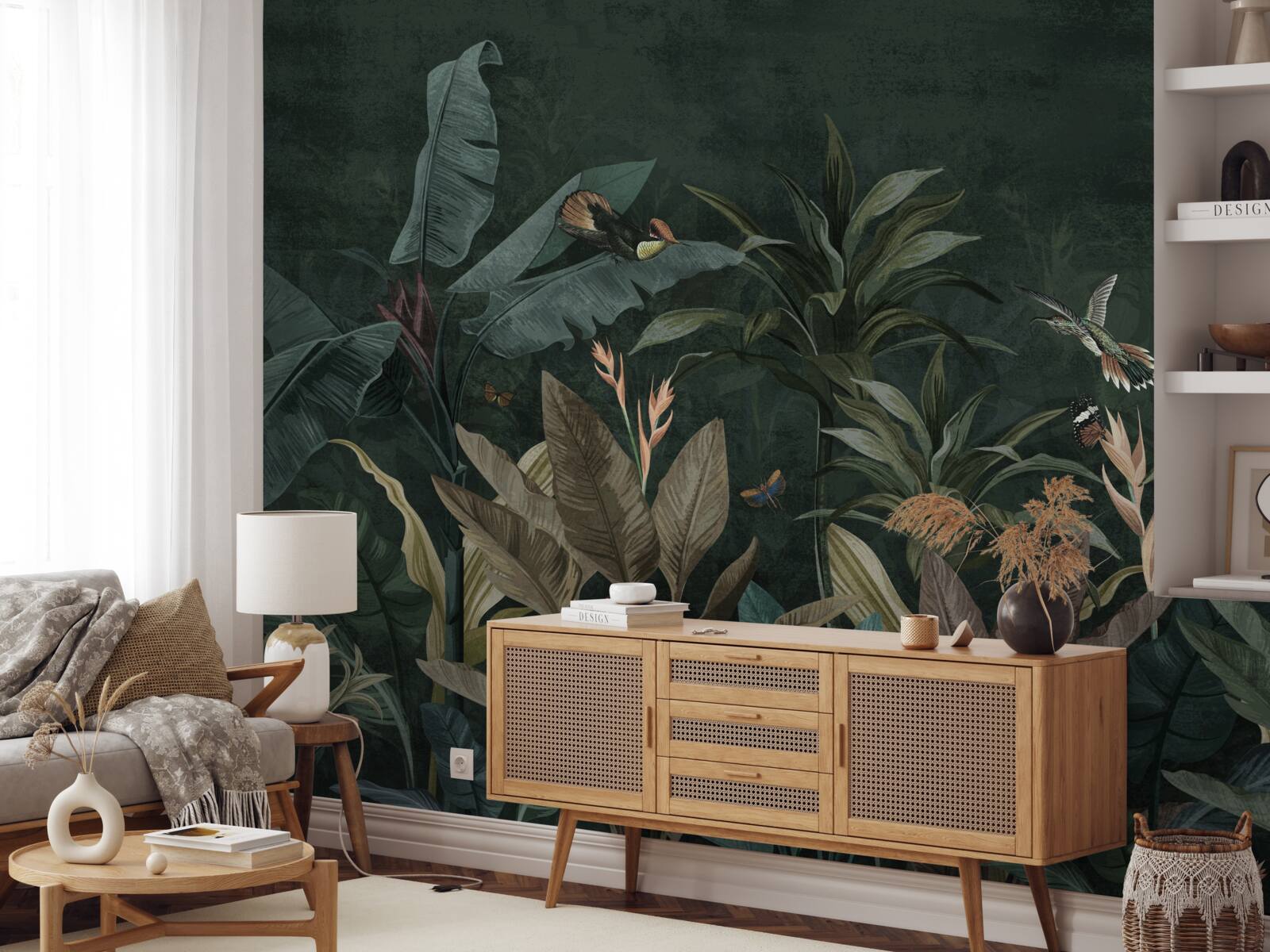 Fototapeta tropická džungľa v noci