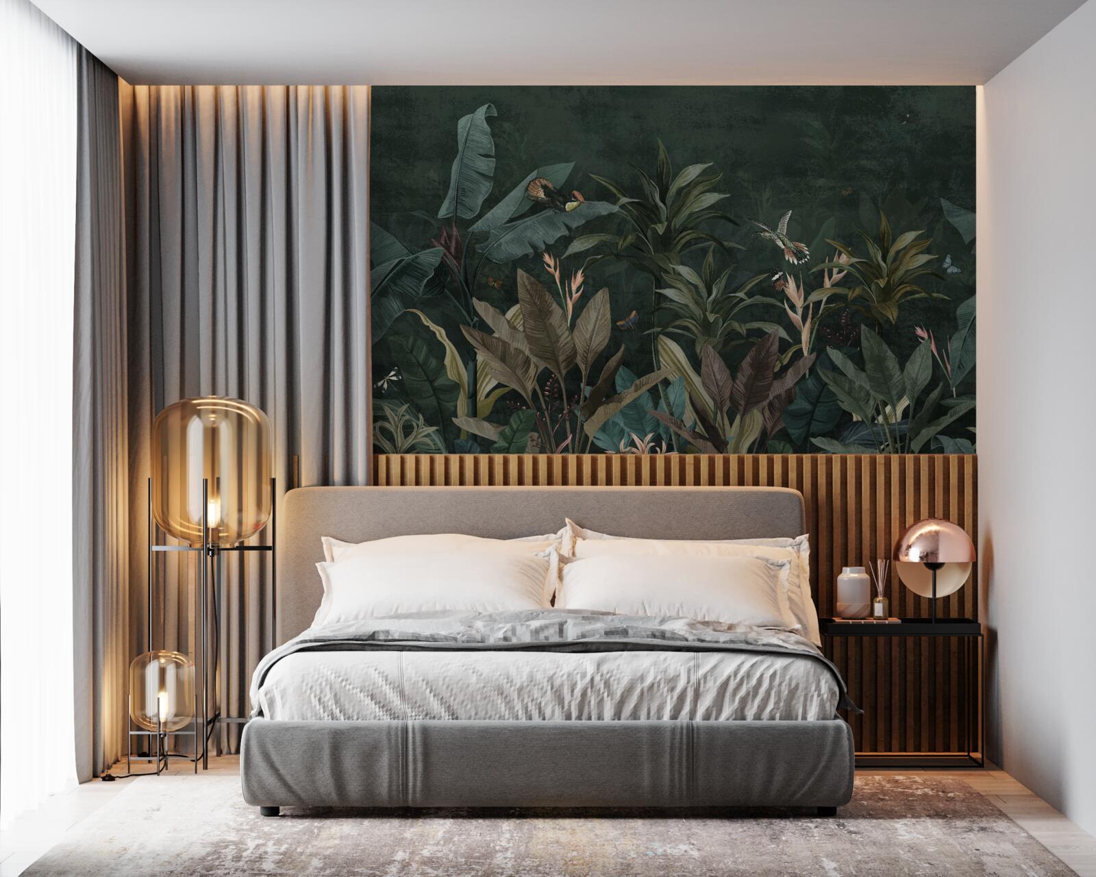 Fototapeta tropická džungľa v noci