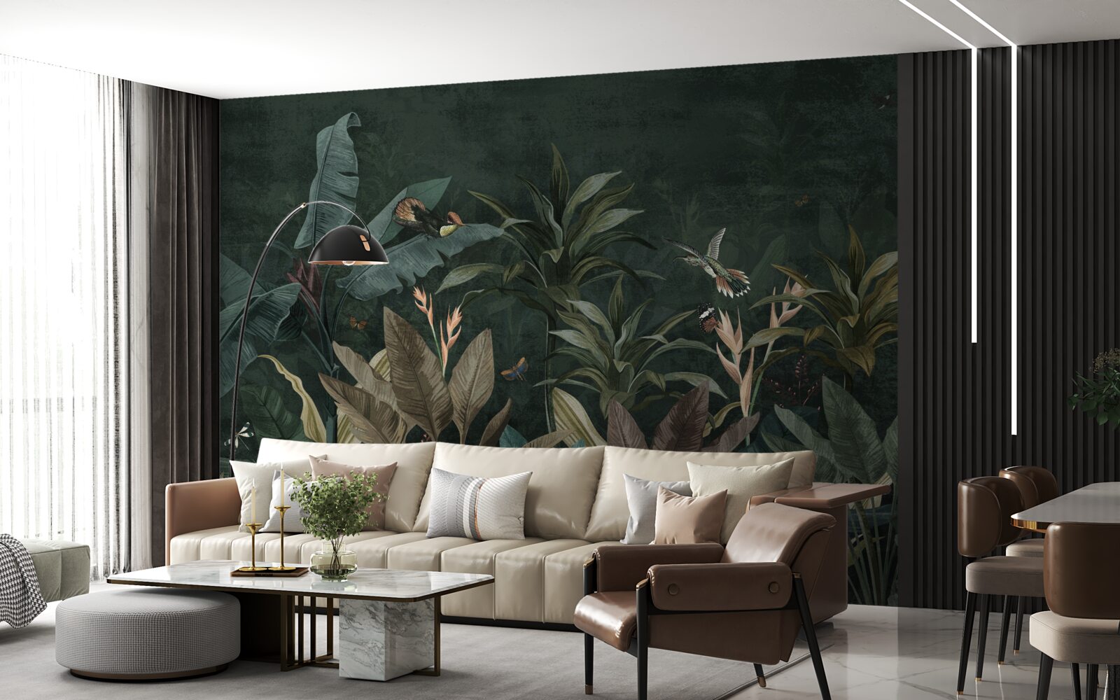 Fototapeta tropická džungľa v noci