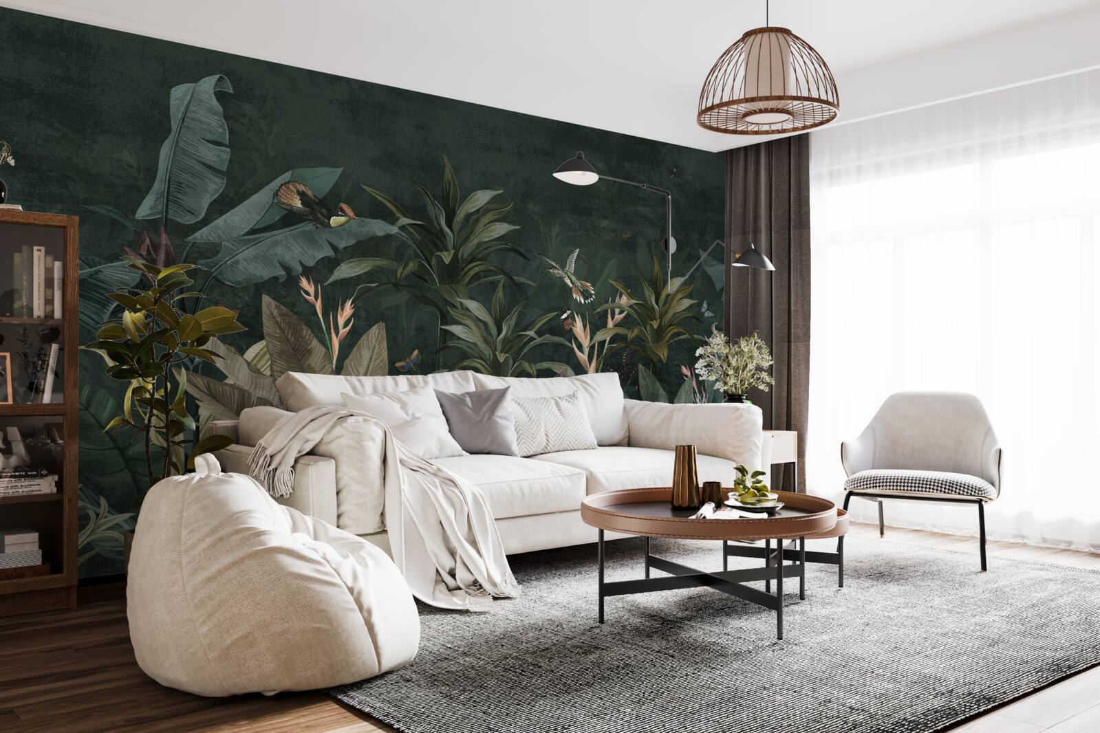 Fototapeta tropická džungľa v noci