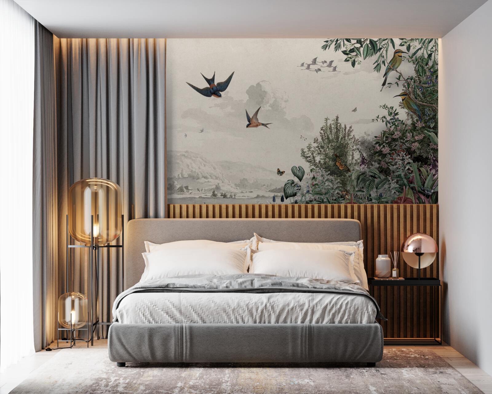 Fototapeta keď prší, vtáky hľadajú úkryt