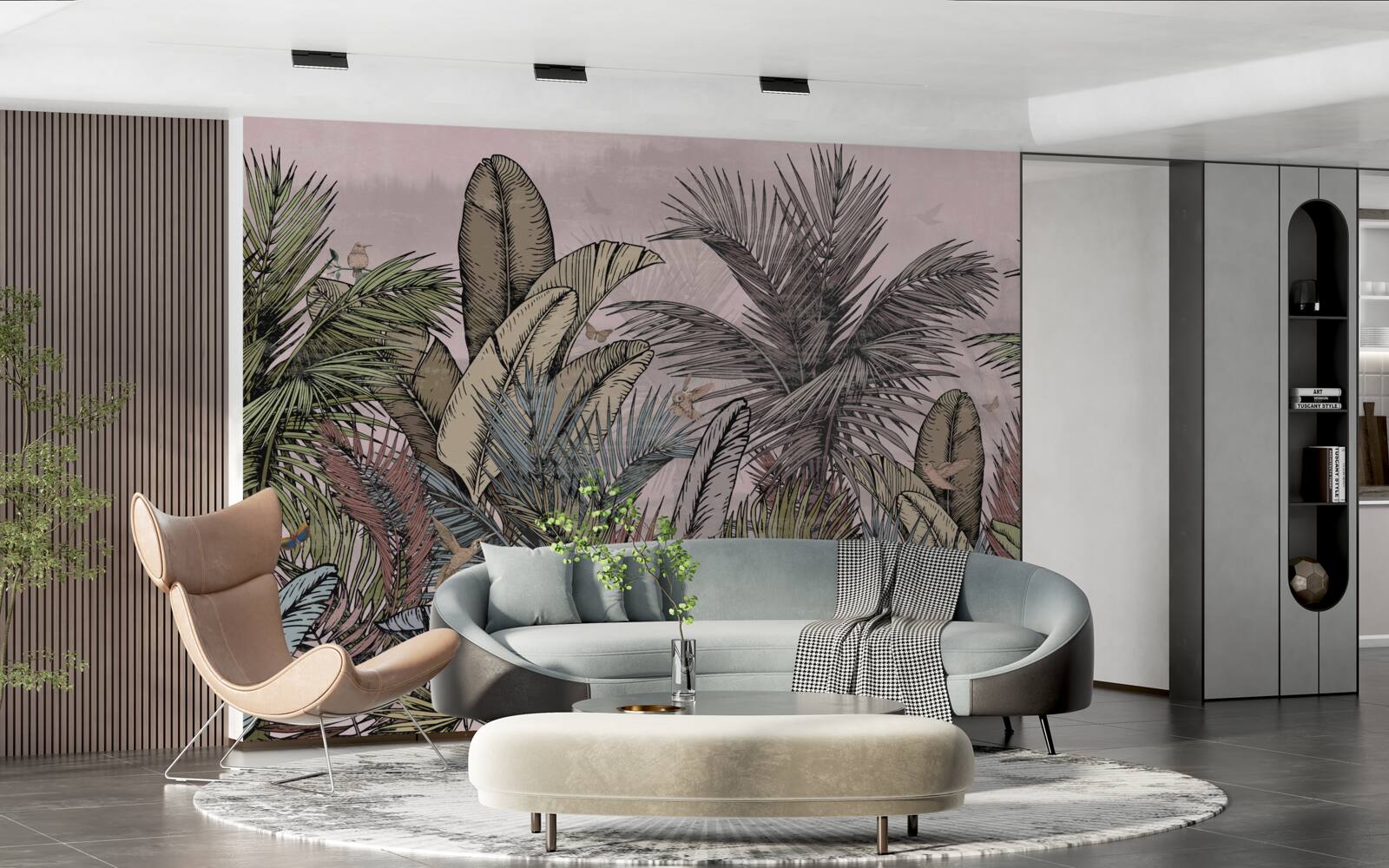 Fototapeta tropické rastliny s exotickými črtami