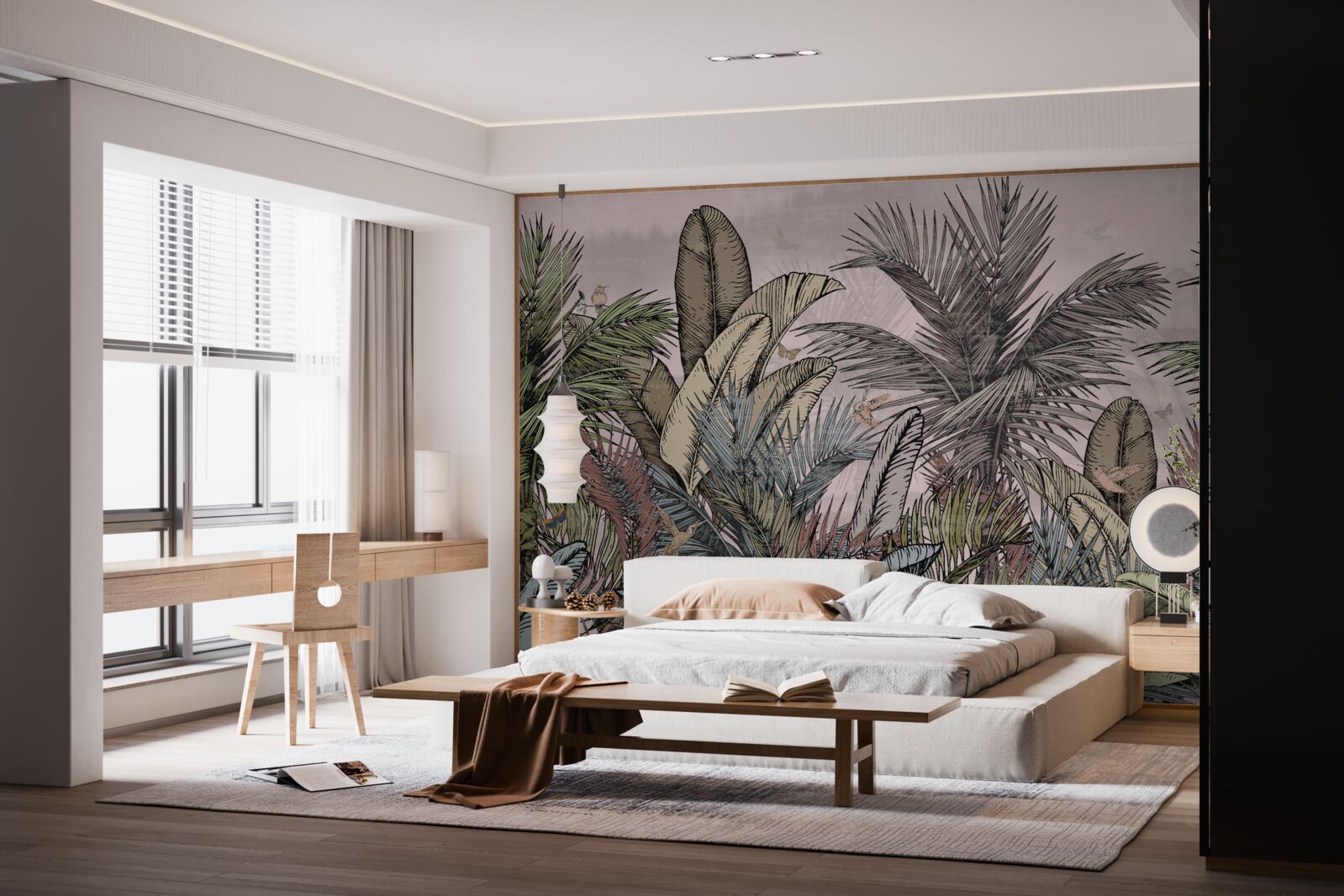 Fototapeta tropické rastliny s exotickými črtami