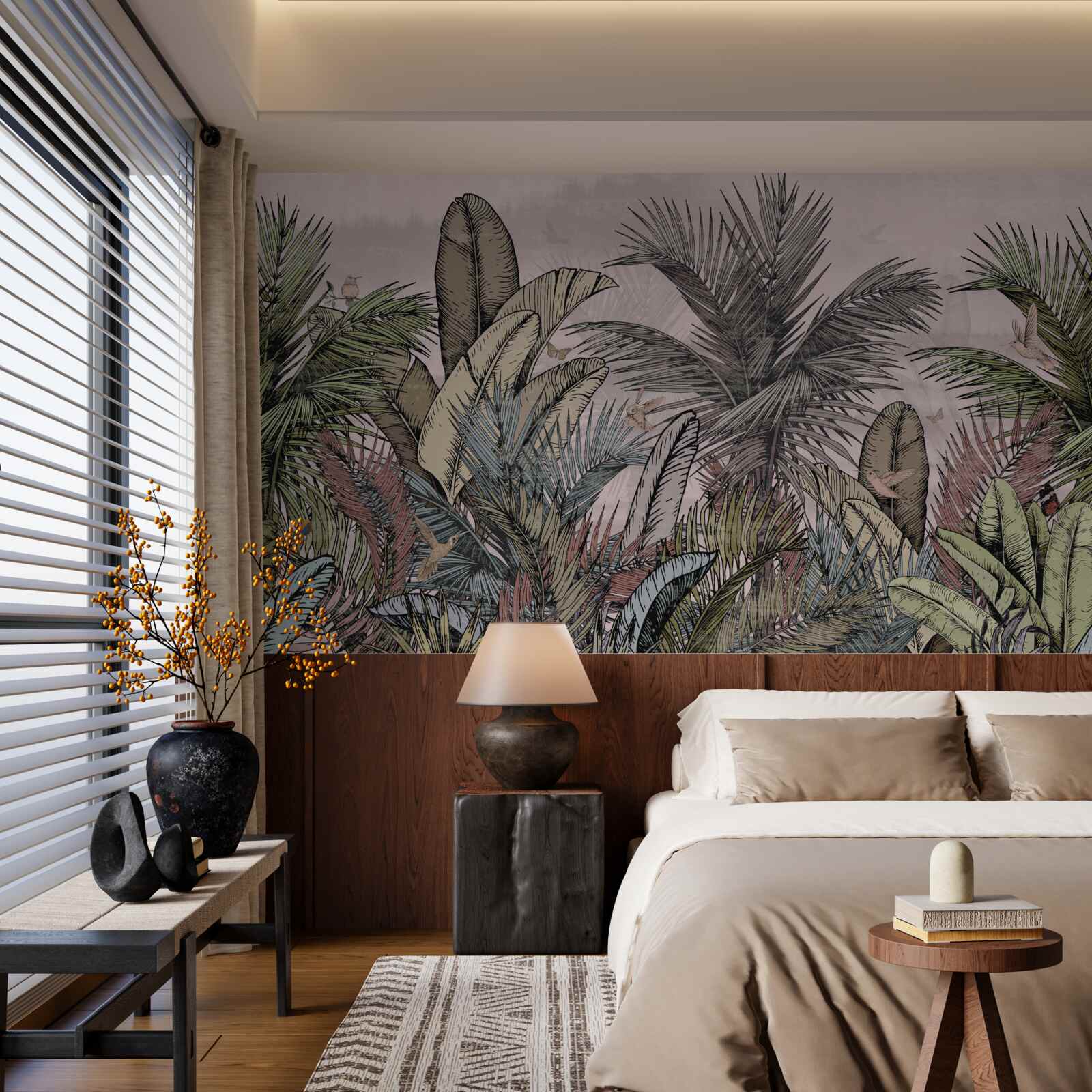 Fototapeta tropické rastliny s exotickými črtami