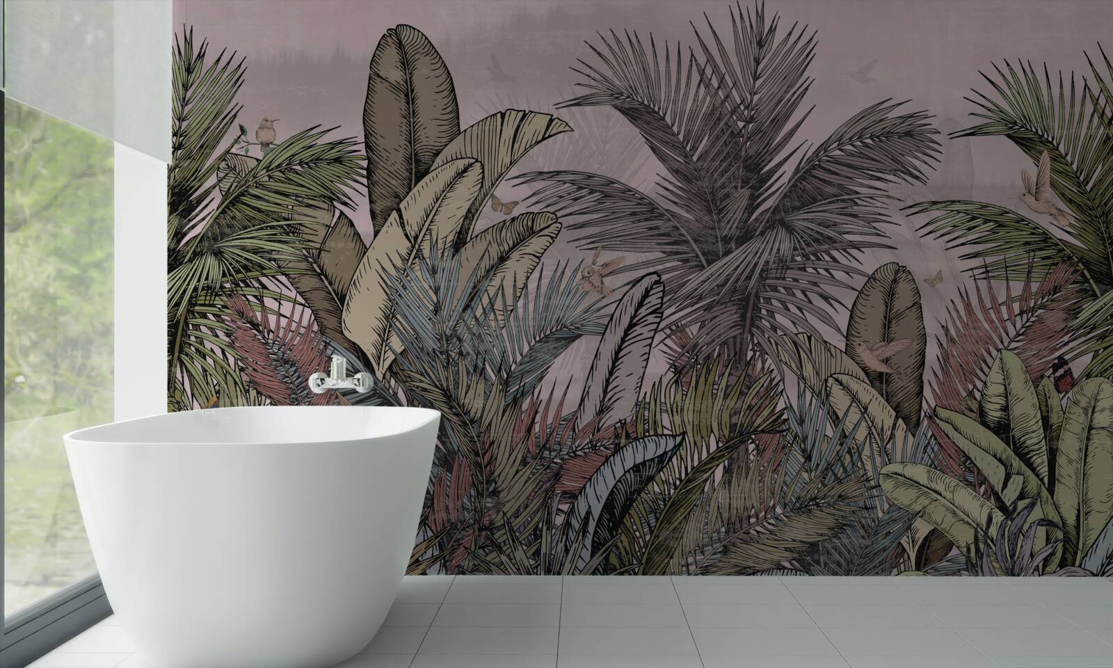 Fototapeta tropické rastliny s exotickými črtami