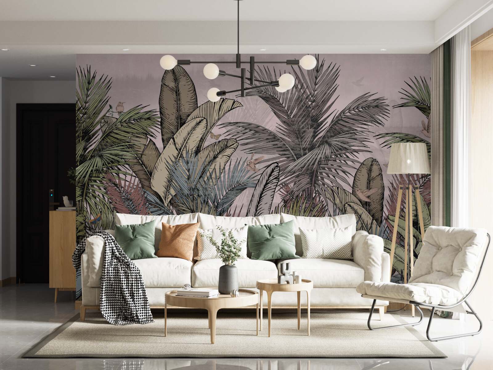 Fototapeta tropické rastliny s exotickými črtami