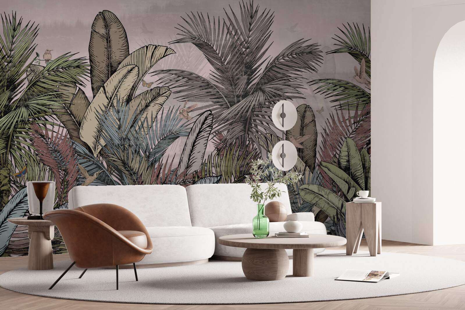 Fototapeta tropické rastliny s exotickými črtami