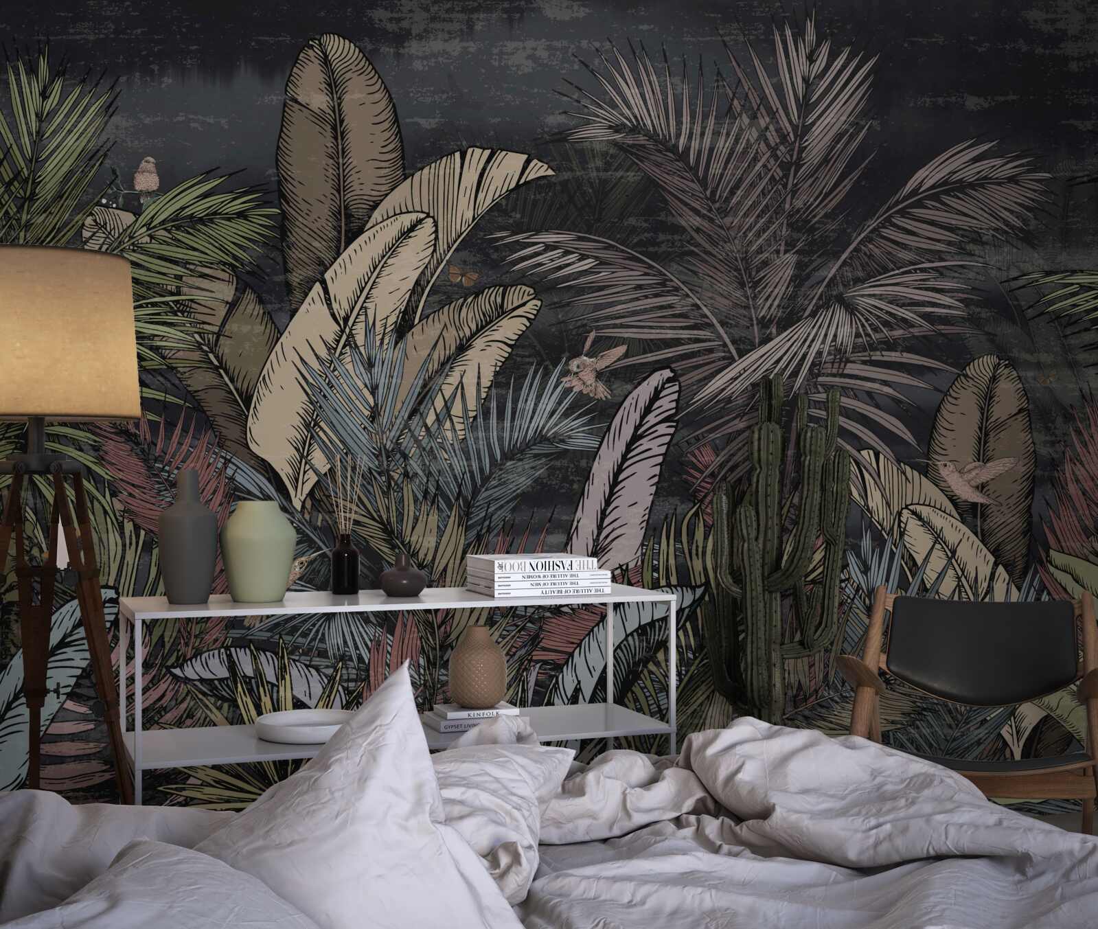 Fototapeta keď padne noc, tropické rastliny