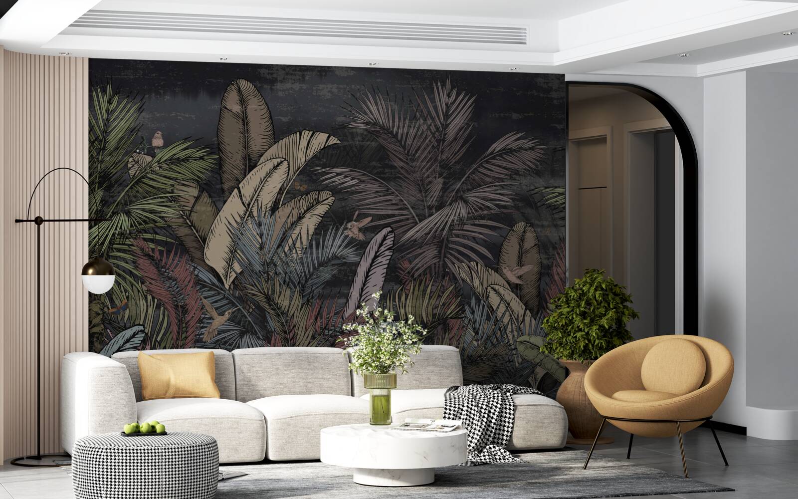 Fototapeta keď padne noc, tropické rastliny