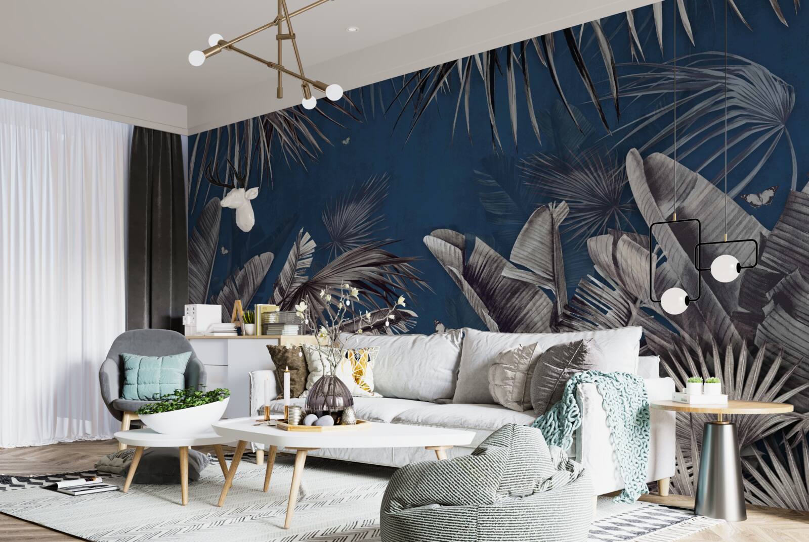 Fototapeta noc padá na papraď