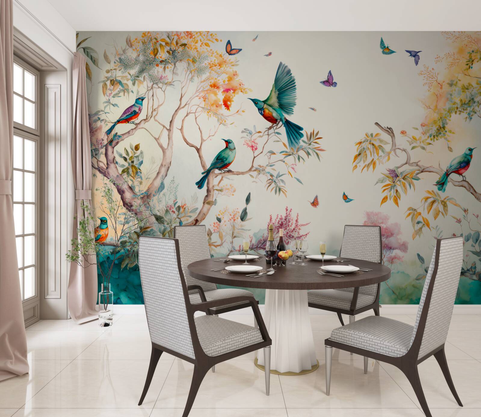 Fototapeta raj lietadlových lodí sa nachádza v korunách stromov