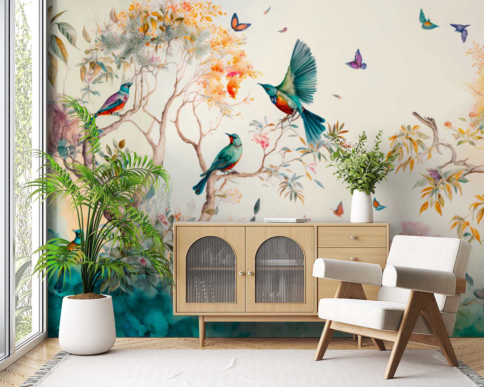 Fototapeta raj lietadlových lodí sa nachádza v korunách stromov