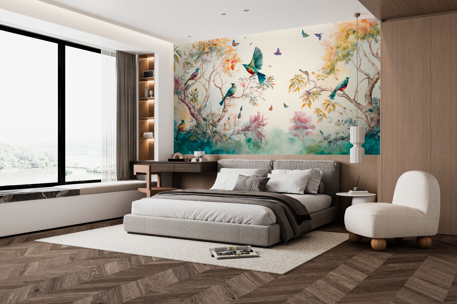 Fototapeta raj lietadlových lodí sa nachádza v korunách stromov