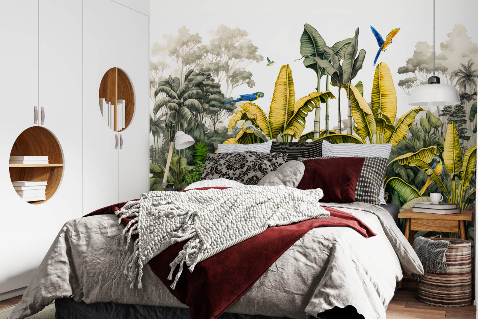 Fototapeta veľké vetvy zlatého papradia v tropickom lese