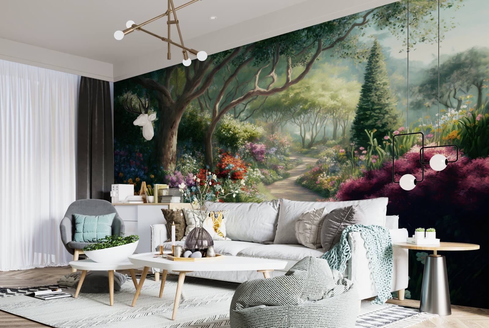 Fototapeta mystická cesta cez čarovný les