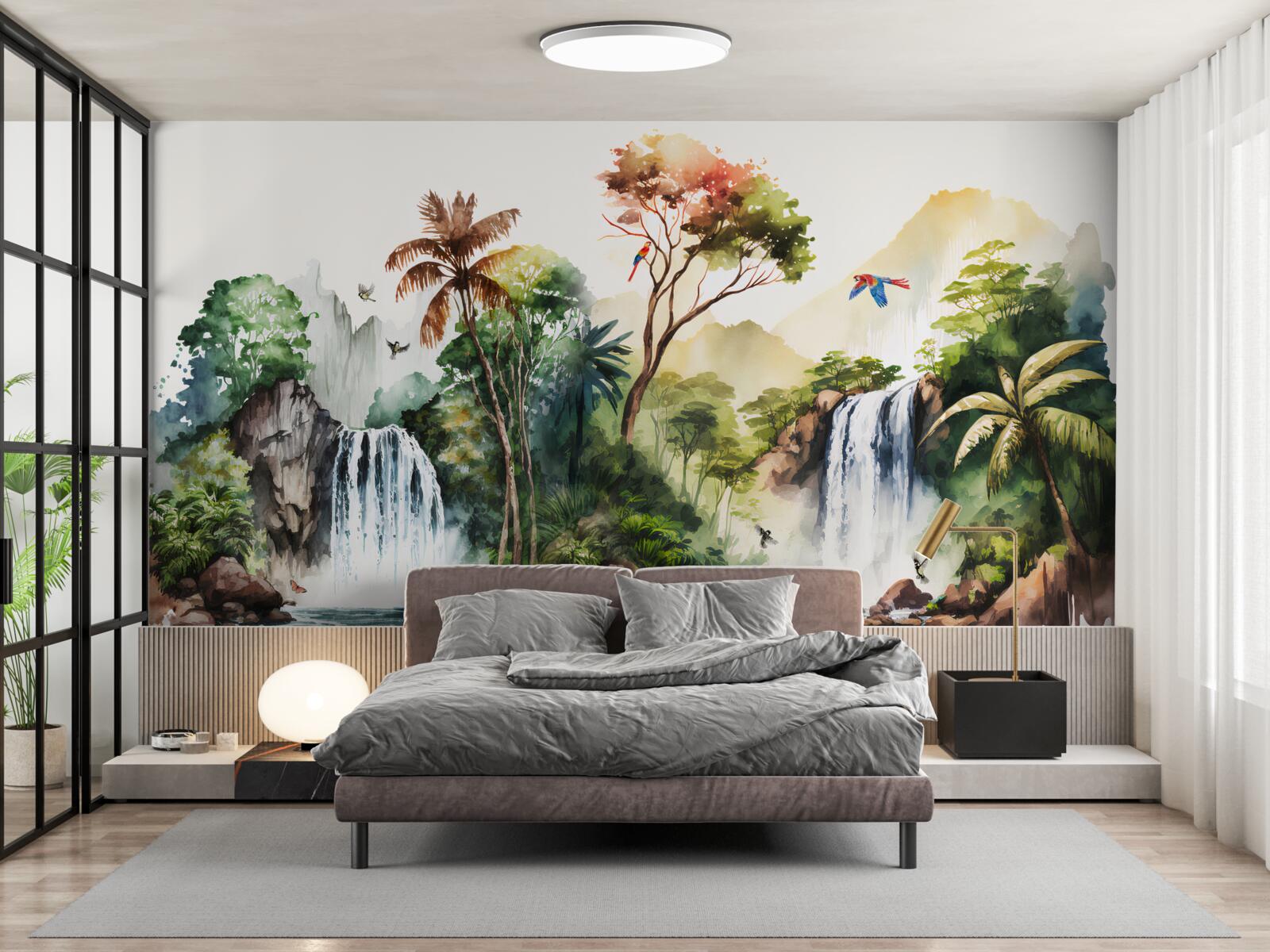 Fototapeta v dažďovom pralese sú vodopády