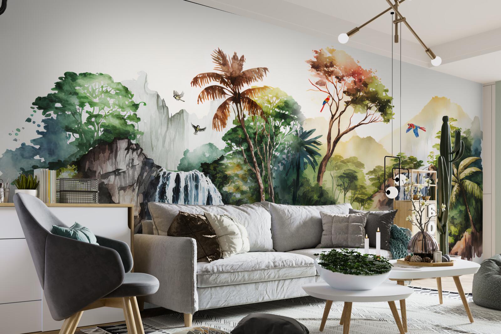 Fototapeta v dažďovom pralese sú vodopády