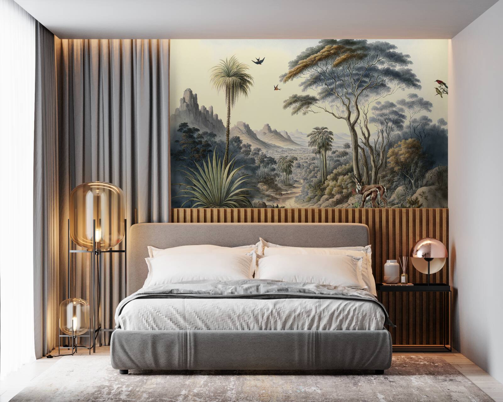 Fototapeta rodina jeleňov ide k nim domov