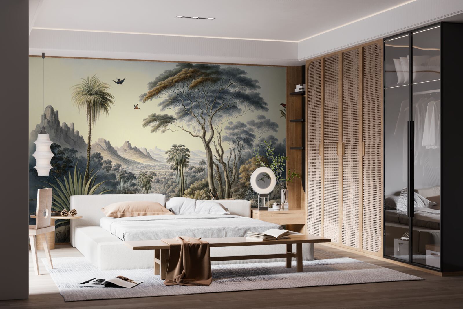 Fototapeta rodina jeleňov ide k nim domov