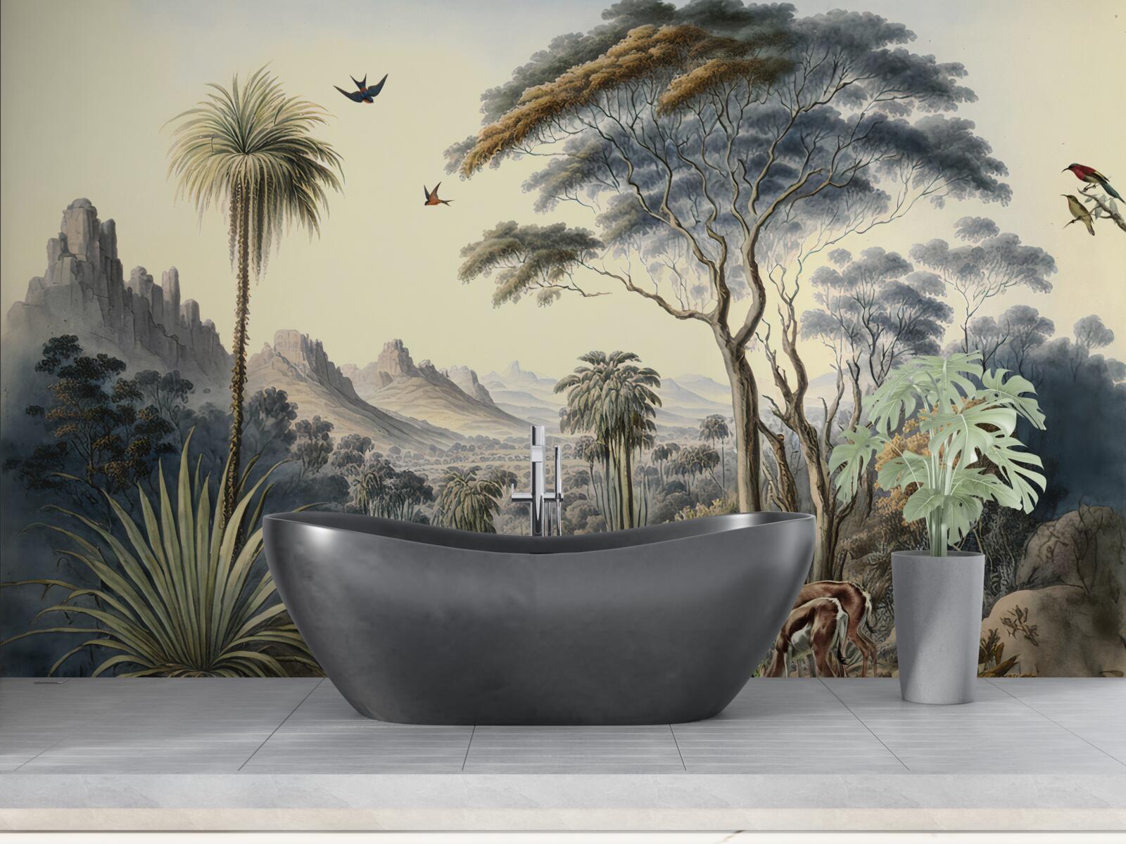 Fototapeta rodina jeleňov ide k nim domov