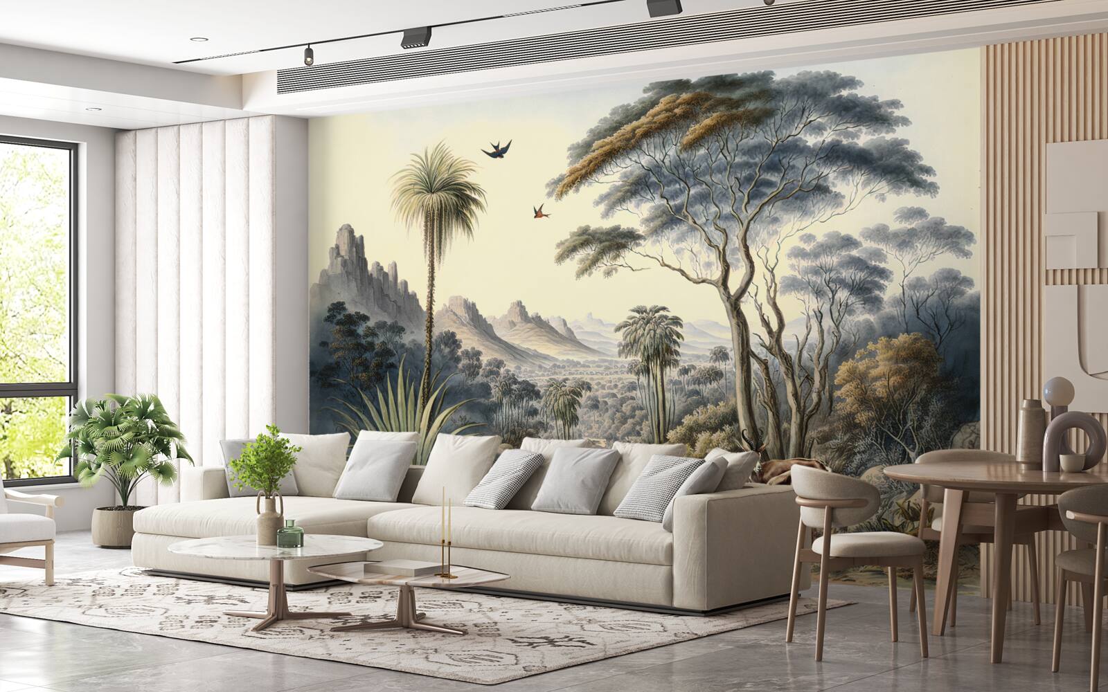 Fototapeta rodina jeleňov ide k nim domov