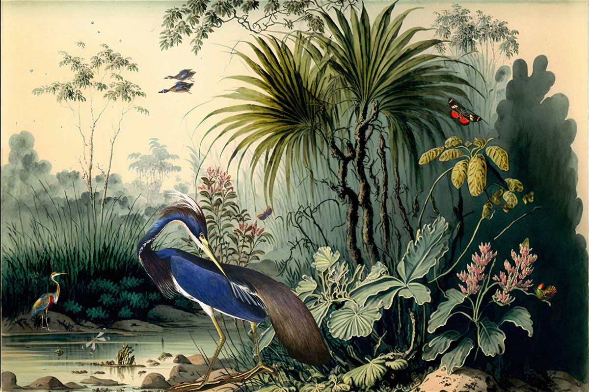 Fototapeta ticho pri zelenom jazierku