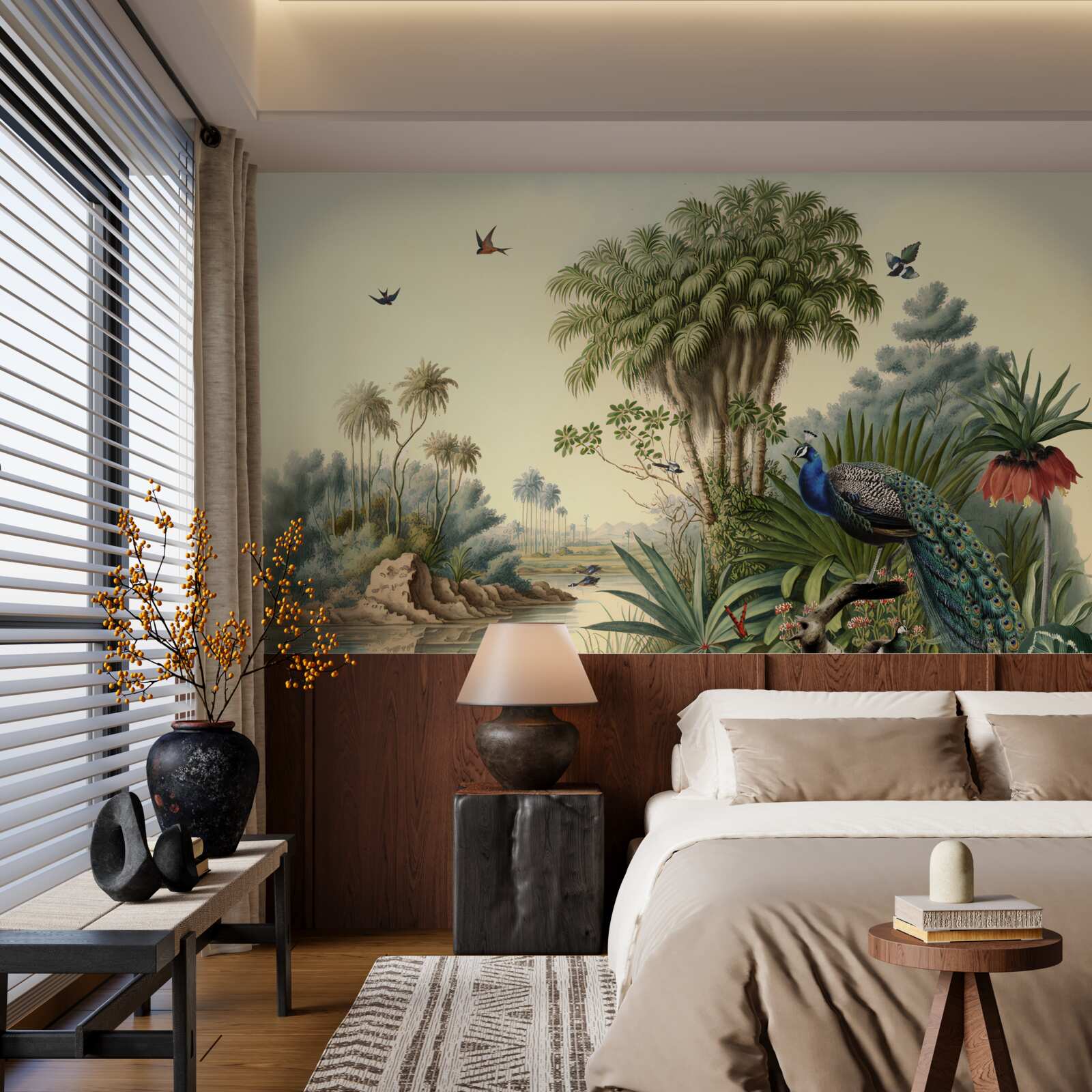 Fototapeta páv vo svojom reálnom prostredí