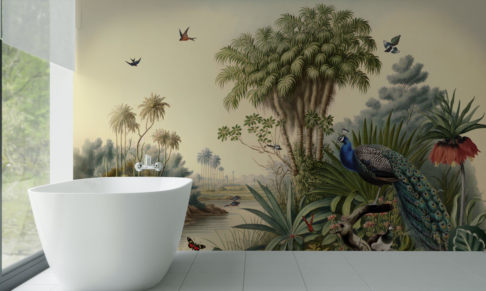 Fototapeta páv vo svojom reálnom prostredí