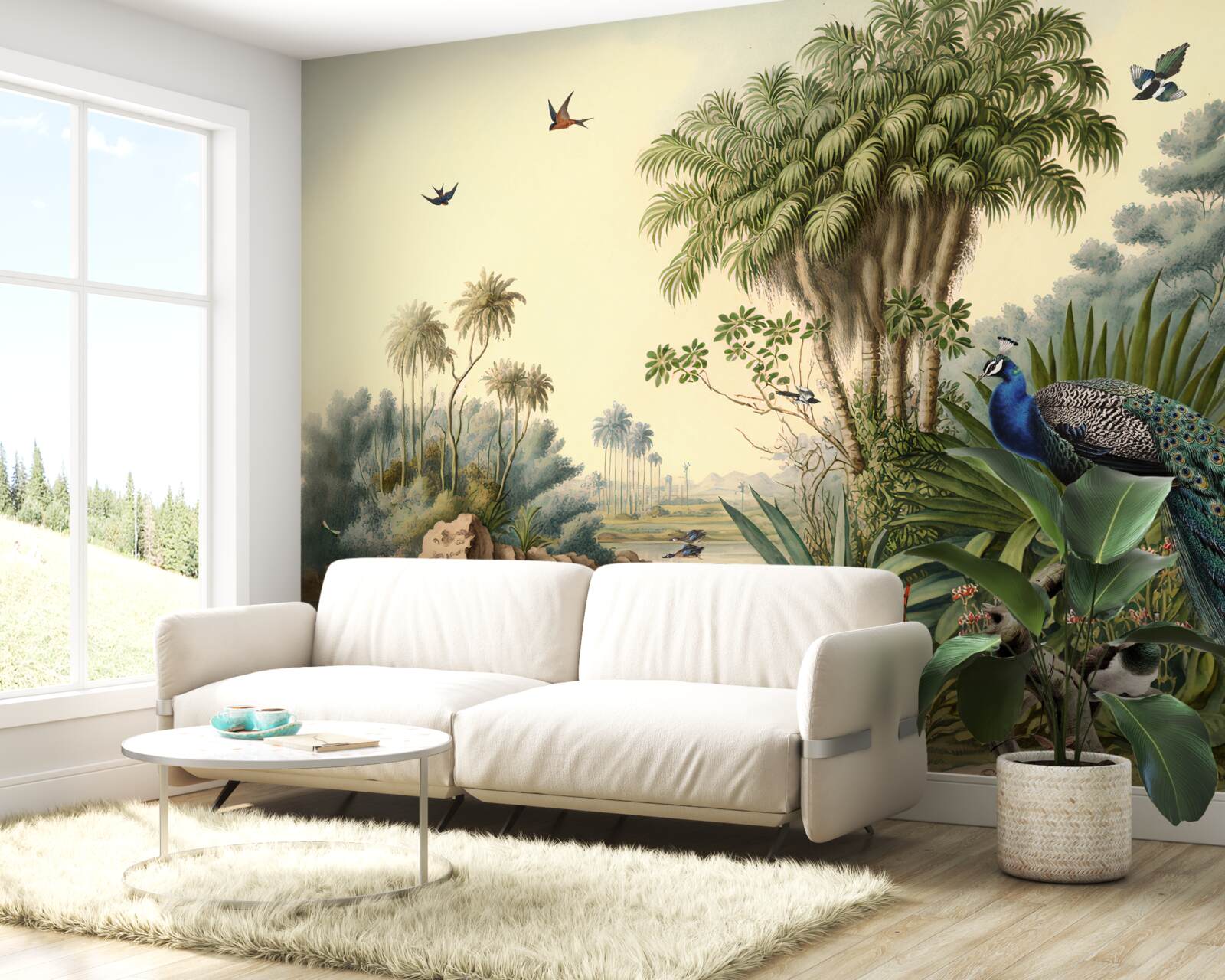 Fototapeta páv vo svojom reálnom prostredí