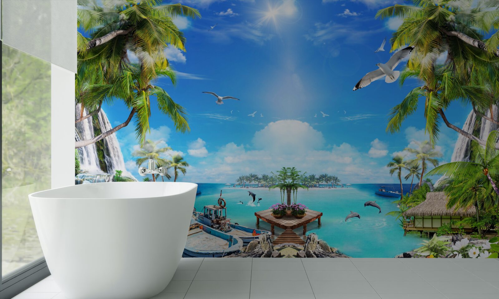 Fototapeta lode na brehoch tropického pásma