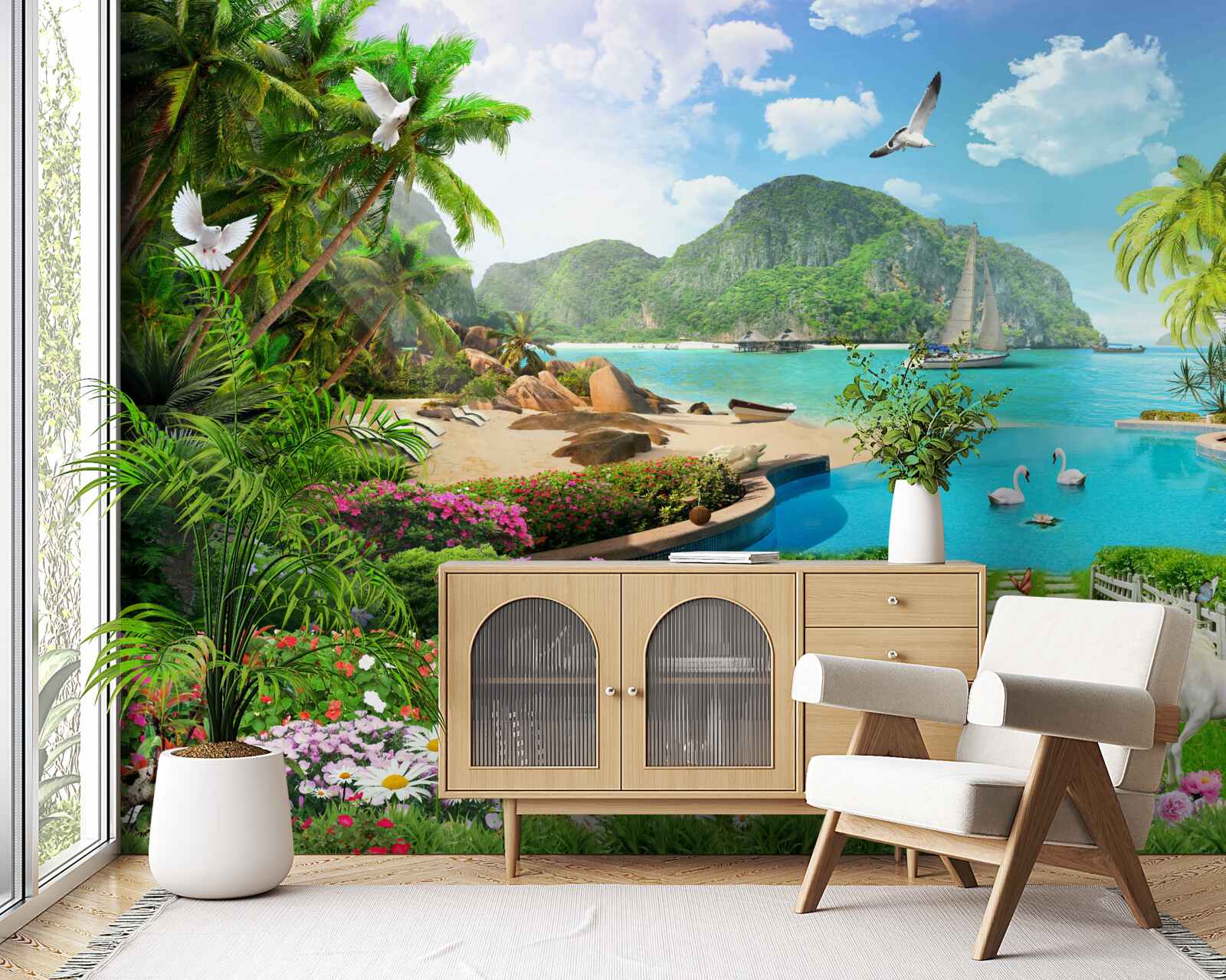 Fototapeta pokojné útočisko v trópoch