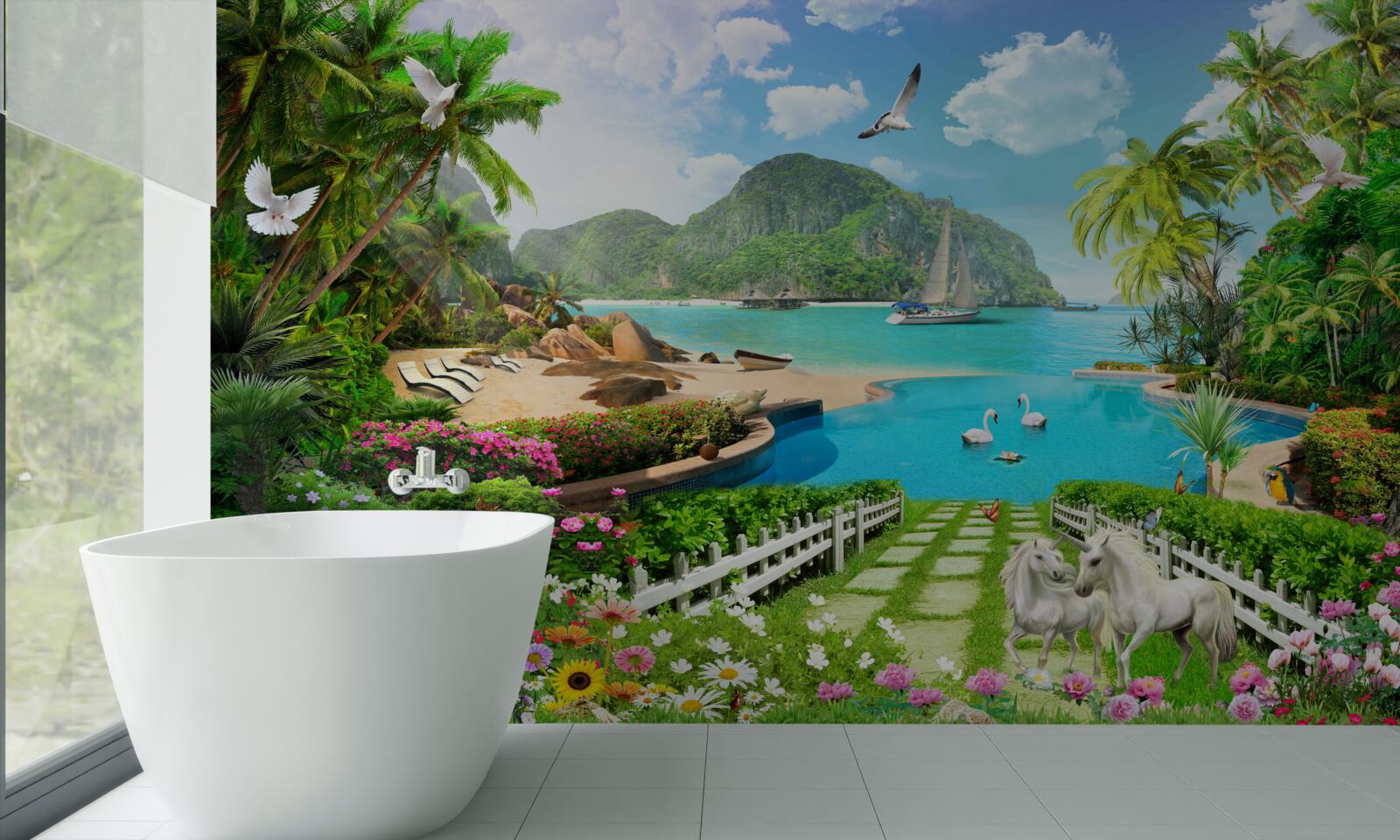 Fototapeta pokojné útočisko v trópoch