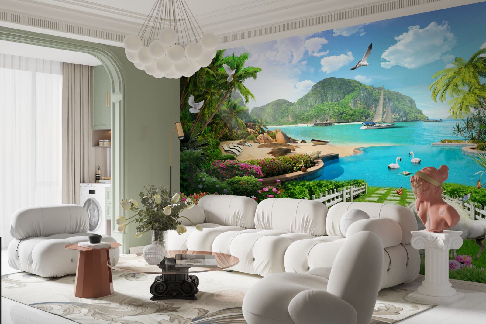 Fototapeta pokojné útočisko v trópoch