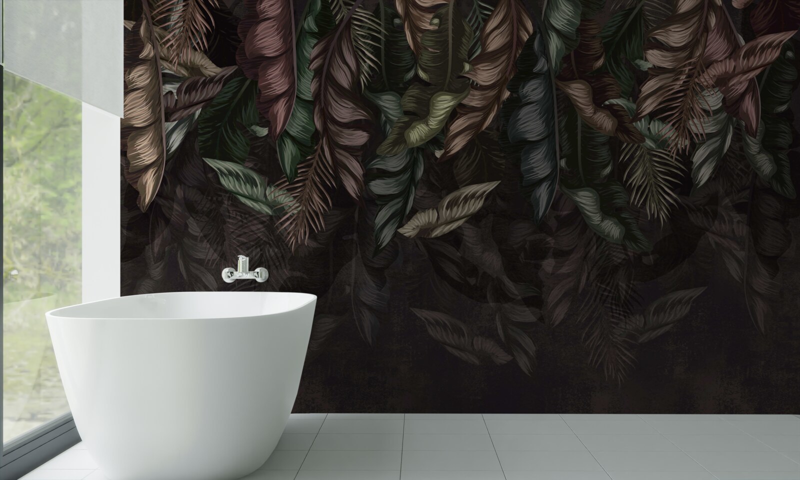 Fototapeta tmavá tropická vegetácia