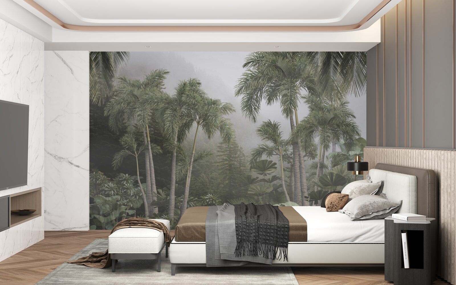 Fototapeta Prípravy v trópoch na silné dažde sú v plnom prúde