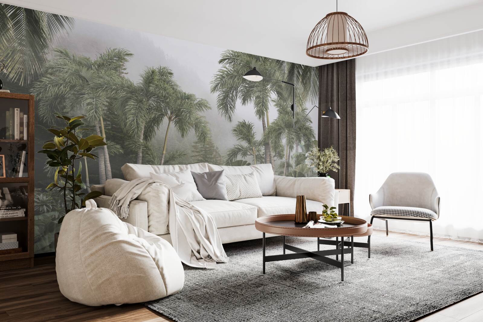 Fototapeta Prípravy v trópoch na silné dažde sú v plnom prúde